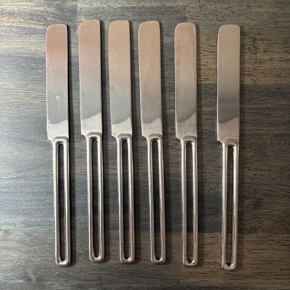 (6)‎ Oxford Hall THE GAP Stainless Knife Silver Flatware Japan - Picture 1 of 8
